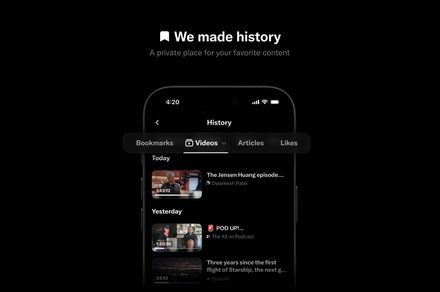 X lance un onglet Histoire pour retrouver tous vos contenus